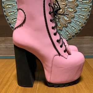 Pink Primadonna Life Platform Boots size 10